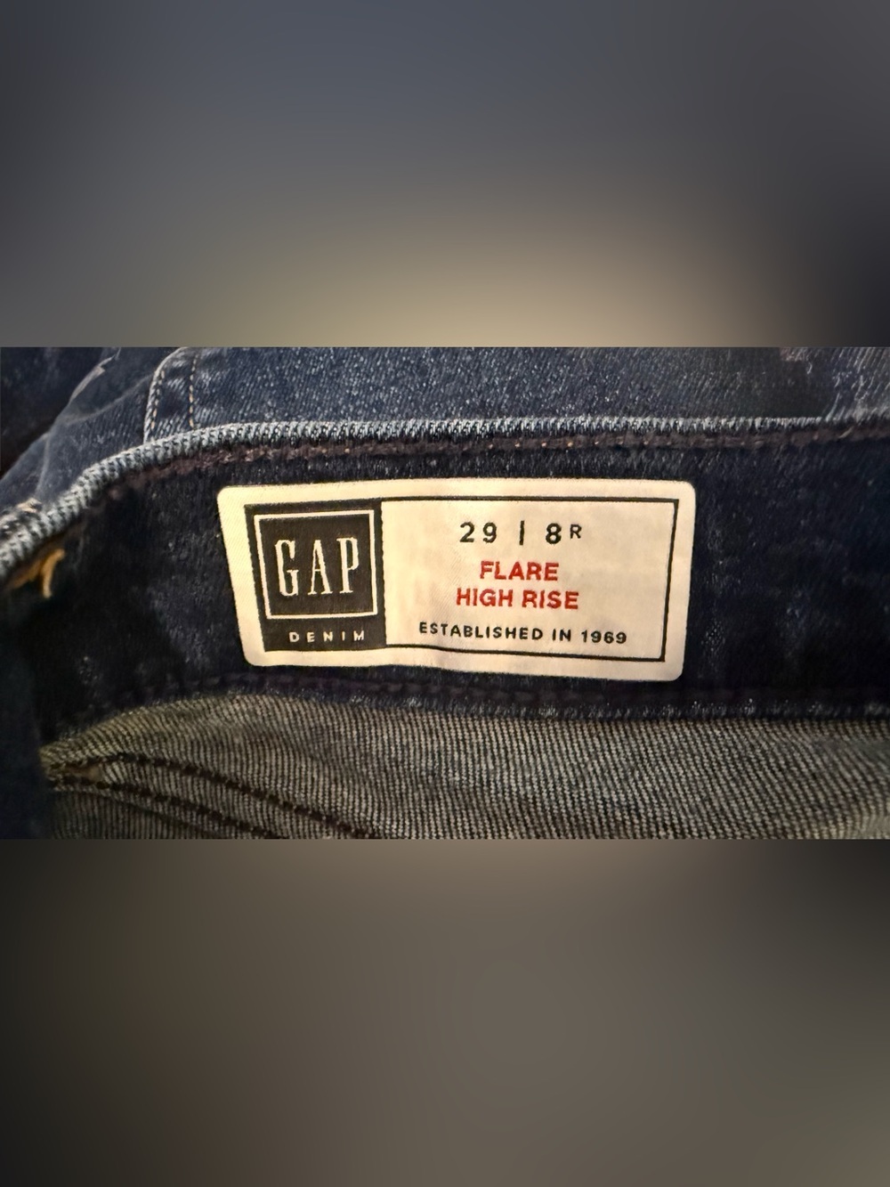 GAP Women’s Flare High Rise Jeans — Dark Indigo